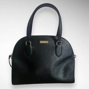KATE‎ SPADE Black Reiley Dome Leather Satchel Handbag WKRU5641 | EUC